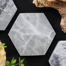 Load image into Gallery viewer, Selenite Hexagon Crystal Charging Plate-Morocco
