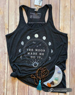 The Moon Made Me Do It, Vintage Gray, Flowy Tank: XXLarge