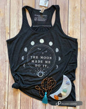 Load image into Gallery viewer, The Moon Made Me Do It, Vintage Gray, Flowy Tank: XLarge
