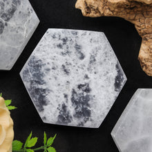 Load image into Gallery viewer, Selenite Hexagon Crystal Charging Plate-Morocco
