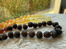 Load image into Gallery viewer, Raw Rainbow Amber Necklace: Adult Small
