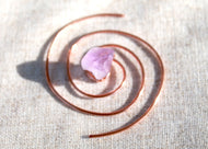 Crystal Infused Copper Coil Water Charger: Amethyst