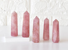 Load image into Gallery viewer, Rose Quartz Obelisk | Crystal Tower | Reiki Stone
