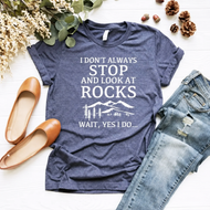 I Don't Always Stop And Look At Rocks, Wait Yes I Do T-Shirt: Small
