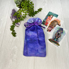 Load image into Gallery viewer, Purple &amp; Blue Tarot Deck Bag
