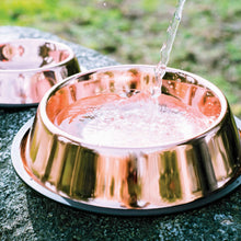 Load image into Gallery viewer, Copper Pet Bowl: Medium (900 ml)
