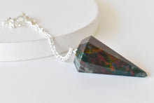 Load image into Gallery viewer, Natural Bloodstone Pendulum
