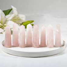 Load image into Gallery viewer, Rose Quartz Obelisk | Crystal Tower | Reiki Stone
