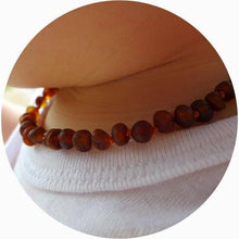 Load image into Gallery viewer, Cognac Baltic Amber Baby Teething Necklace
