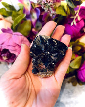 Load image into Gallery viewer, RARE Black Rose Fluorite UV Reactive Crystal: 400-499 Grams
