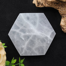 Load image into Gallery viewer, Selenite Hexagon Crystal Charging Plate-Morocco
