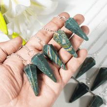 Load image into Gallery viewer, Natural Bloodstone Pendulum

