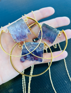 Necklace Amethyst Raw Gold