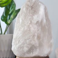 White Himalayan Salt Crystal Lamp