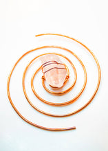 Load image into Gallery viewer, Crystal Infused Copper Coil Water Charger: Rose Quartz
