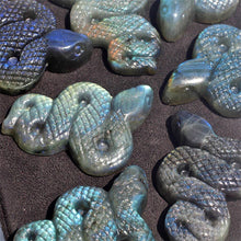 Load image into Gallery viewer, Natural Labradorite Snake Carving
