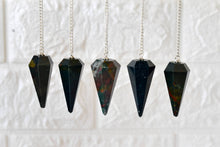 Load image into Gallery viewer, Natural Bloodstone Pendulum
