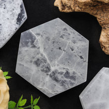 Load image into Gallery viewer, Selenite Hexagon Crystal Charging Plate-Morocco
