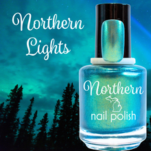 Load image into Gallery viewer, Northern Lights ~ Nail Polish Vegan Non-toxic Aurora Borealis
