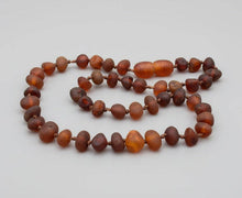 Load image into Gallery viewer, Cognac Baltic Amber Baby Teething Necklace
