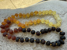 Load image into Gallery viewer, Raw Rainbow Amber Necklace: Adult Small
